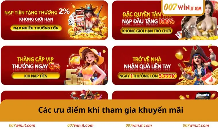 Các ưu điểm khi tham gia khuyến mãi