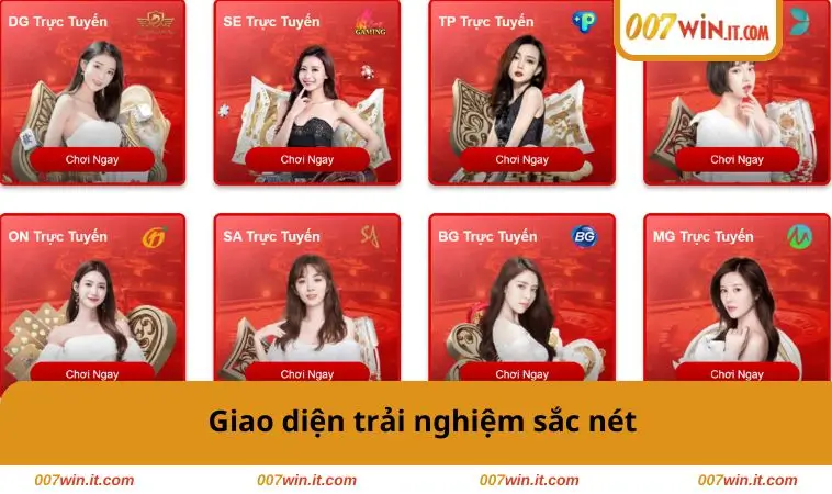 Giao diện trải nghiệm sắc nét