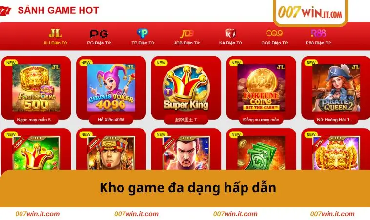 Giới Thiệu 007WIN 2 Kho game đa dạng hấp dẫn