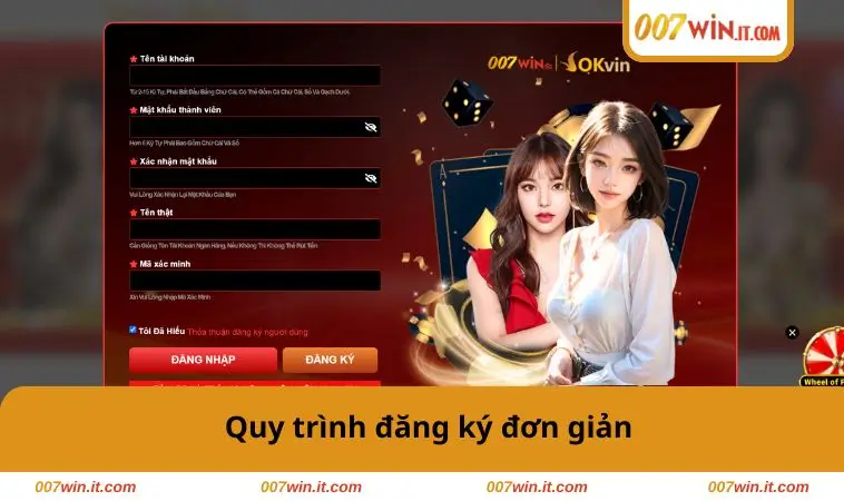Quy trình đăng ký đơn giản