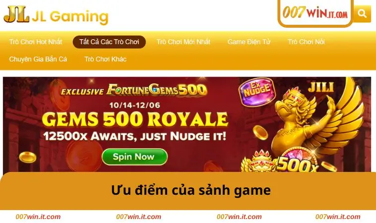 Nổ Hũ 007WIN 2 Ưu điểm của sảnh game